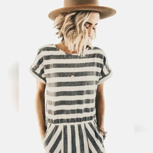 Orange Creek Women's Jumper Pants Size Medium Short Sleeve Ankle Length